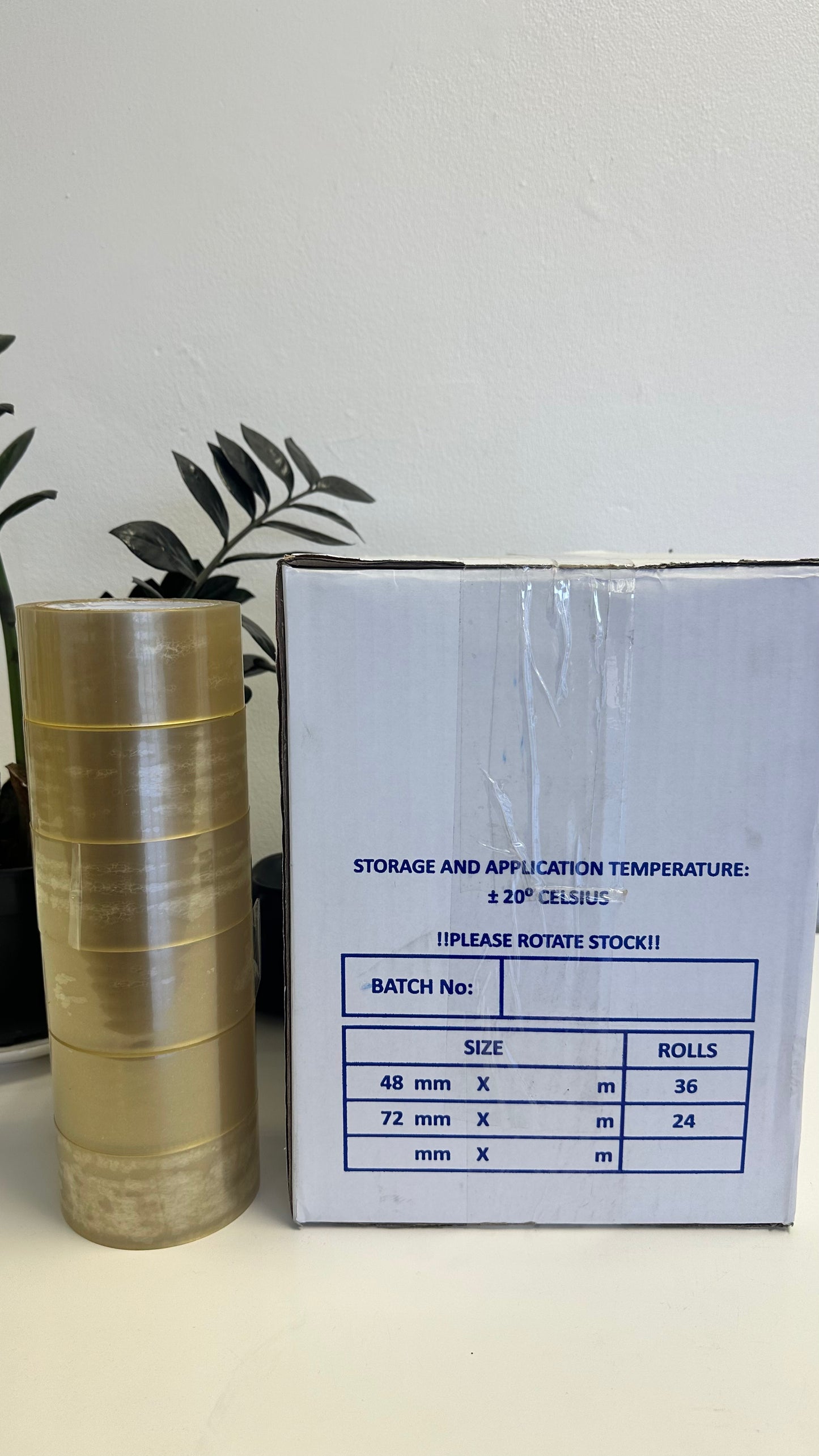 Clear Tape 48mm x 100m – (36)BOX Transparent Adhesive for Shipping