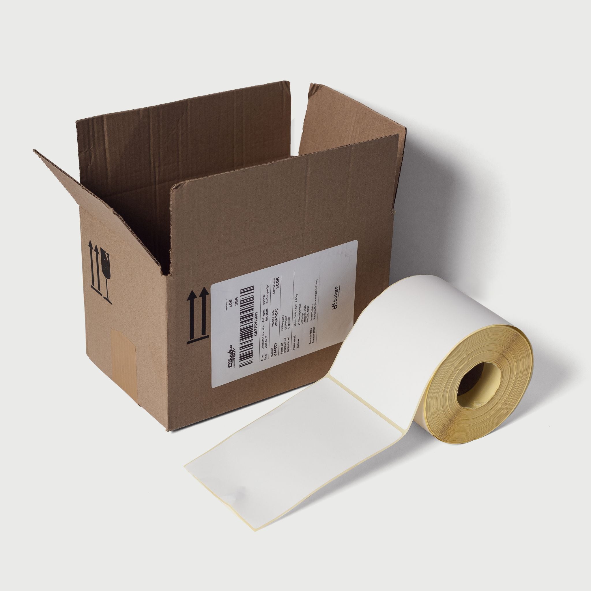 Waybill Labels 100mm x 150mm (Roll of 500) x8 Bundle