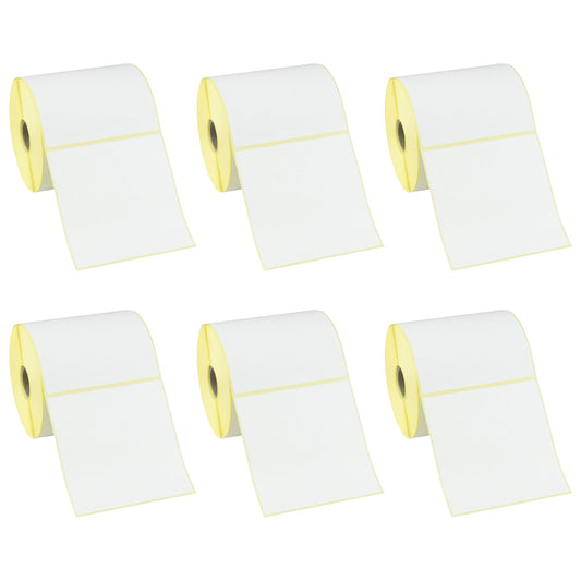 100x100mm Thermal Labels (Roll of 500) x6 Bundle