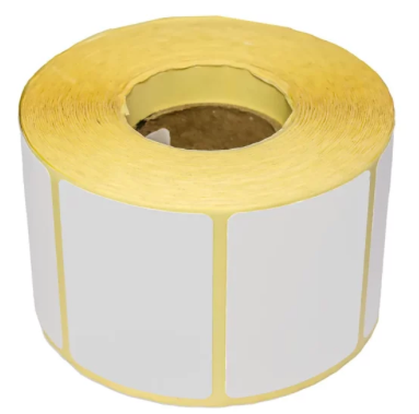 60mm x 43mm, Hotmelt Adhesive, 1000 Labels per Roll  Blank White Semi-Gloss Labels