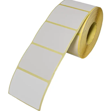 60mm x 43mm, Hotmelt Adhesive, 1000 Labels per Roll  Blank White Semi-Gloss Labels