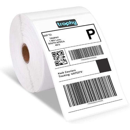 100mm x 150mm Direct Thermal Waybill Labels – 500 Labels per Roll x 20 Bundle